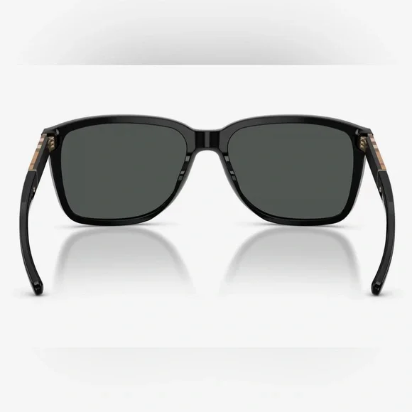 NWT [Burberry] Square Black/Grey Signature Plaid Sunglasses, Men’s or Unisex - Picture 6 of 16